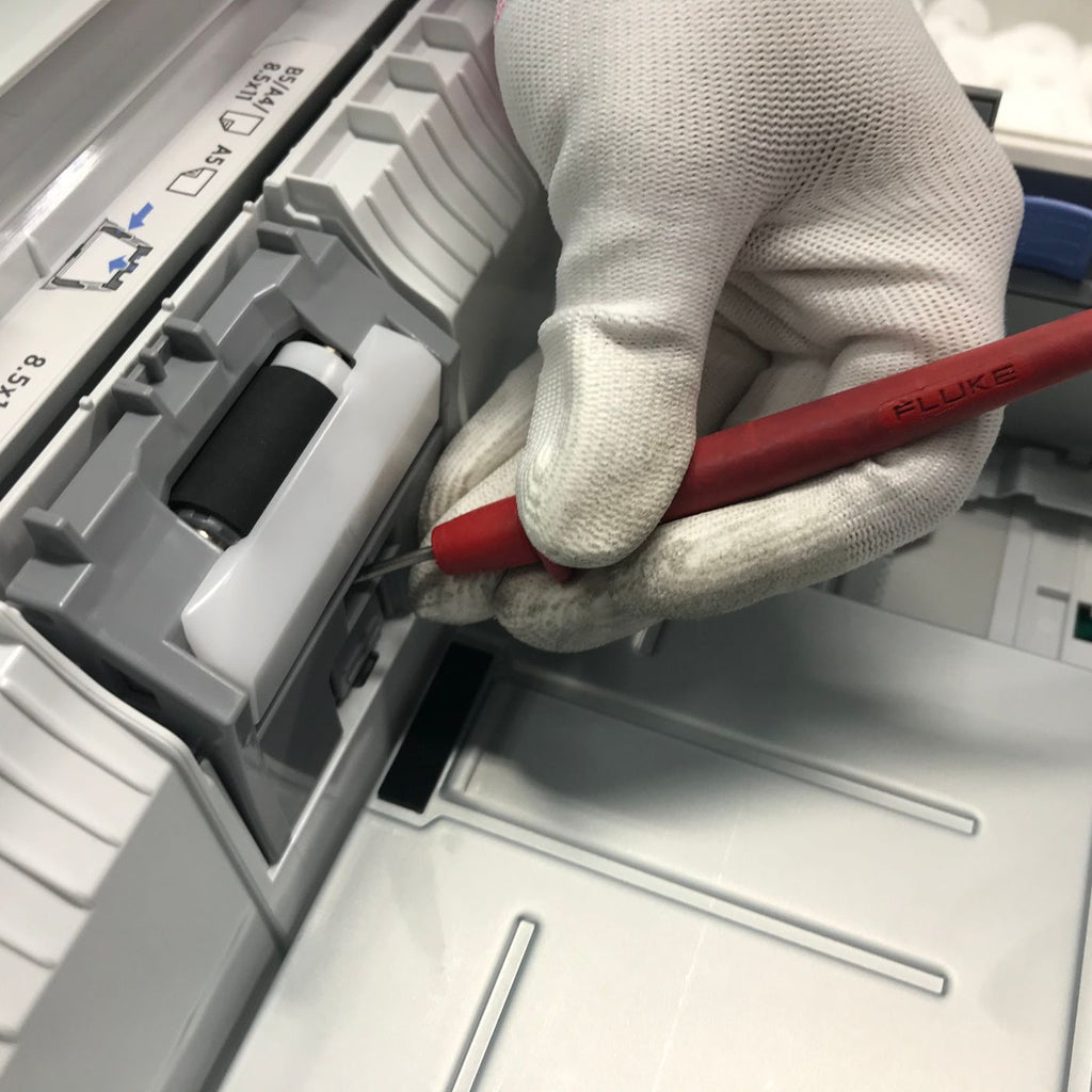 Brother DR730 Compatible Drum Unit — seen inside the printer it fits
